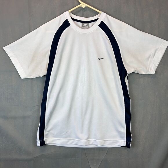 Nike Sportswear T-Shirt Men’s Size Large White Athletic Raglan Tee Short Sleeve - Picture 1 of 7